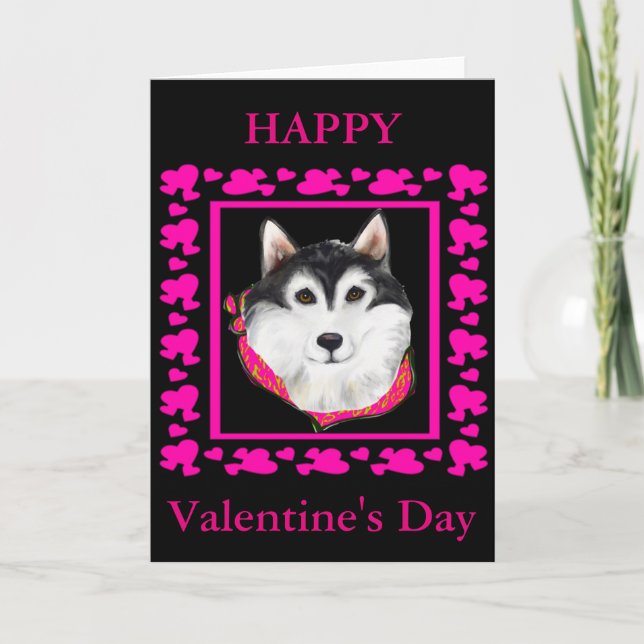 Tarjeta Festiva Malamute de Alaska (Anverso)