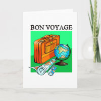 Maleta, equipaje, mapa y globo: ¡Buen viaje!