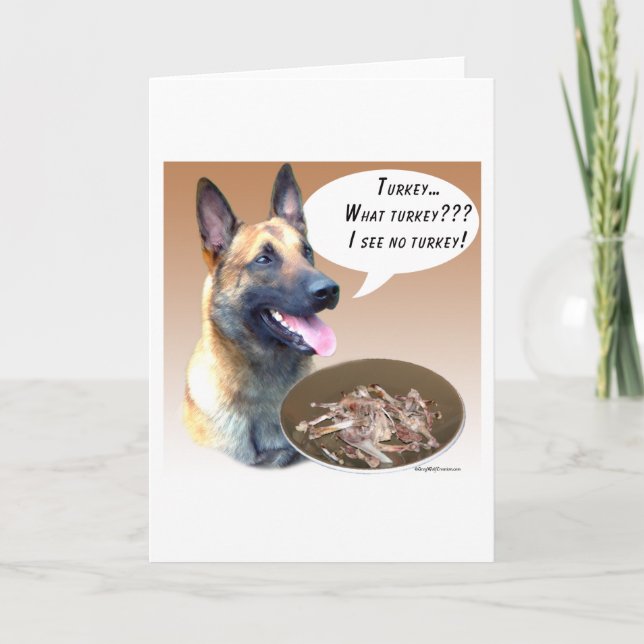 Tarjeta Festiva Malinois belga Turquía (Anverso)