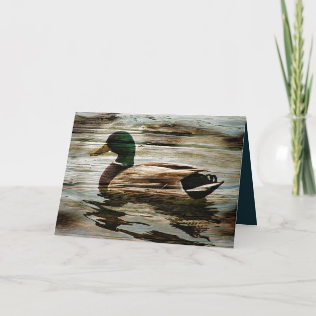 Tarjeta Festiva Mallard Duck (Anverso)