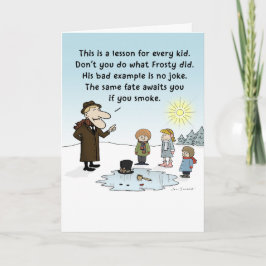 Tarjeta Festiva "Malo ejemplo de Frosty" Navidades navideños graci