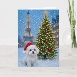 Tarjeta Festiva Maltese Holiday Card 