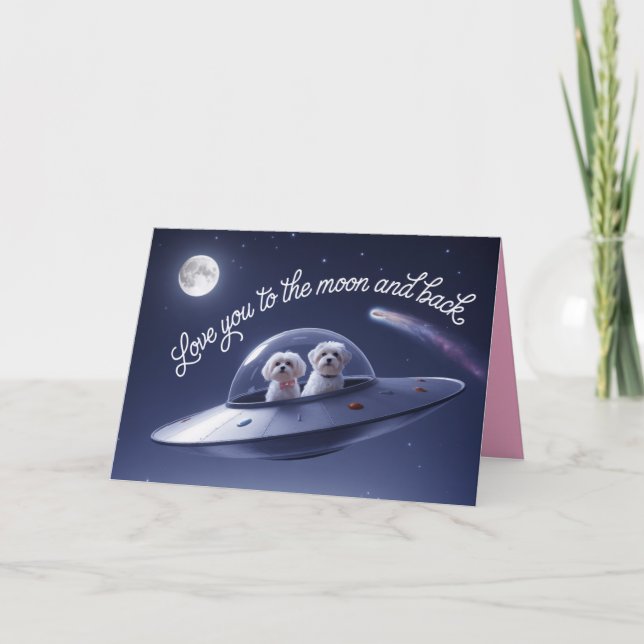 Tarjeta Festiva Maltese Valentine Card (Anverso)