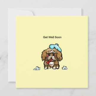 Tarjeta Festiva Maltipoo bajo el clima