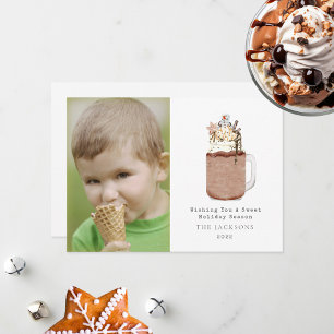 Tarjeta Festiva Malvavisco de Chocolate de Temporada Dulce