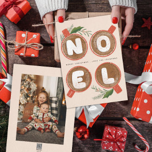 Tarjeta Festiva Malvaviscos de Cacao Caliente Noel Foto