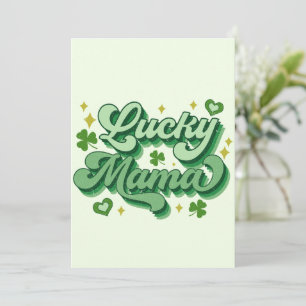 Tarjeta Festiva Mamá Afortunada Día de San Patricio