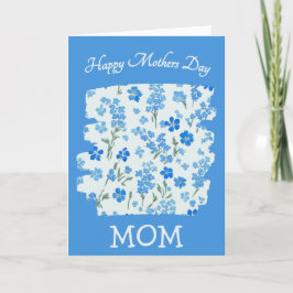 Tarjeta Festiva Mamá azul me olvida a mí no | Saludo de Día de la