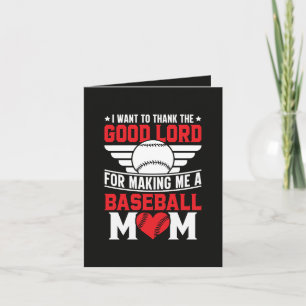 Tarjeta Festiva Mamá de béisbol Madre de deportes del día del jueg