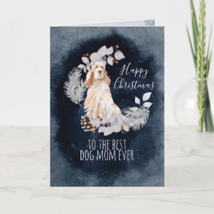 Tarjeta Festiva Mamá de perro personalizada English Setter
