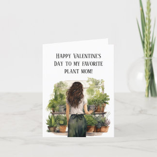 Tarjeta Festiva Mamá de Plantas Día de San Valentín