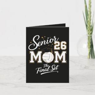 Tarjeta Festiva Mamá de Senior Clase 2026 Voleibol