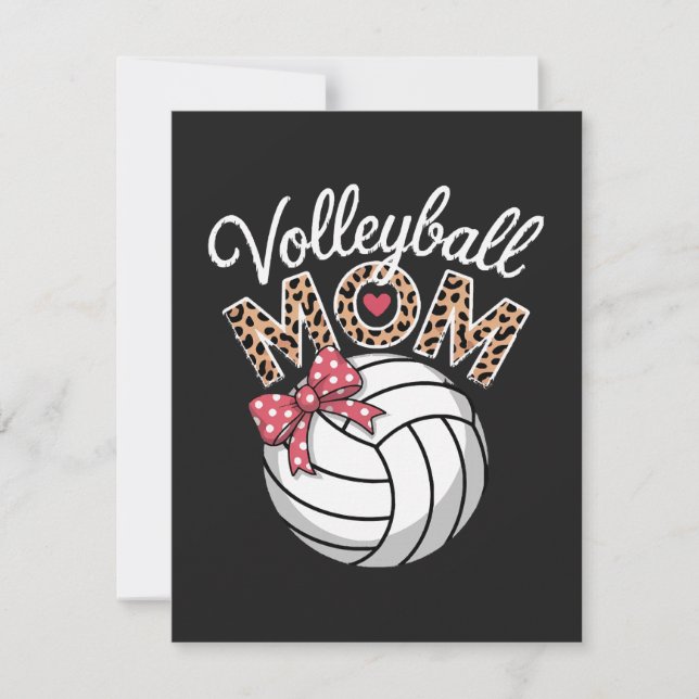 Tarjeta Festiva Mamá de voleibol (Anverso)