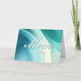 Tarjeta Festiva Mamá en un Millón de Aqua Personalizado saluda por
