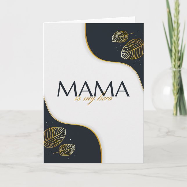 Tarjeta Festiva Mamá es mi héroe (Anverso)