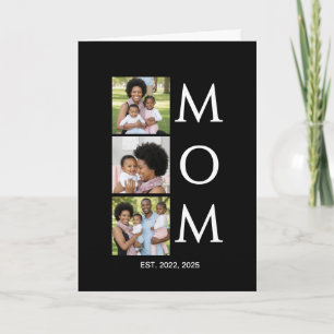 Tarjeta Festiva Mamá Establecida Caps 3 Foto Día de las Madres
