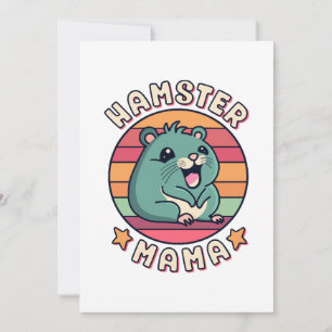 Tarjeta Festiva Mamá hámster linda kawaii roedor madre