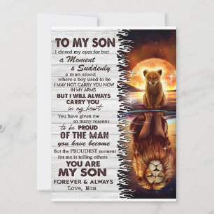 Tarjeta Festiva Mamá León A Mi Hijo Me Cerré Los Ojos