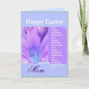 Tarjeta Festiva MAMÁ - Pascua feliz con el lirio