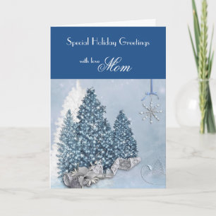 Tarjeta Festiva Mamá/saludos del día de fiesta - árboles
