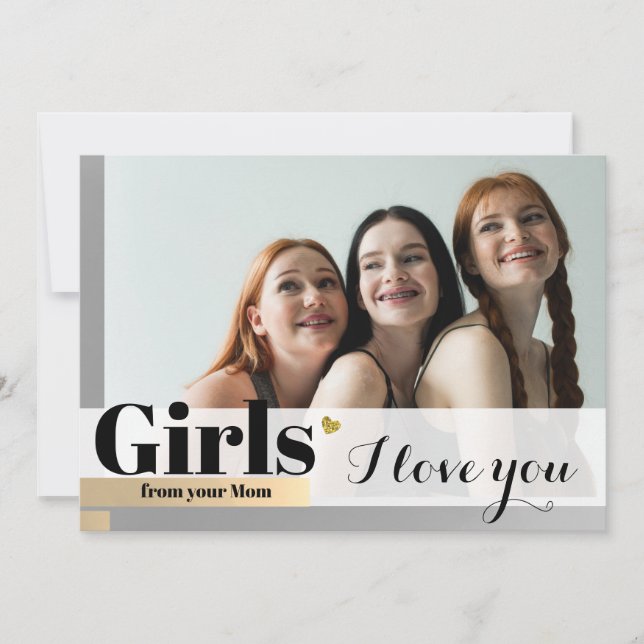 Tarjeta Festiva Mamá te ama la foto (Anverso)