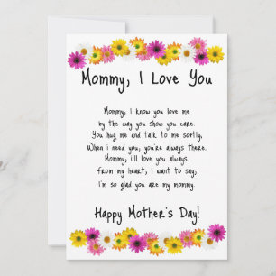 Tarjeta Festiva Mamá, te quiero