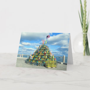 Tarjeta Festiva Mamáes de Plymouth en las ollas de bogavante