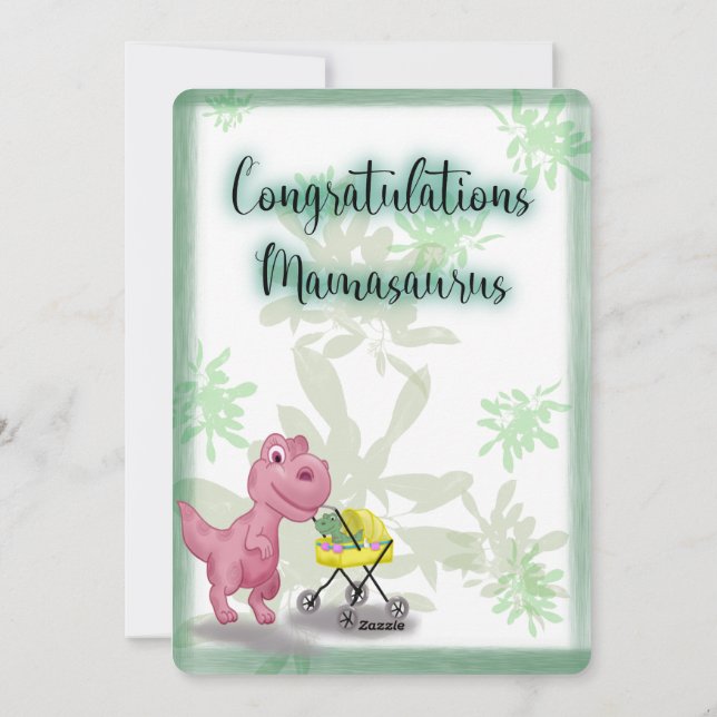 Tarjeta Festiva Mamasaurus (Reverso)