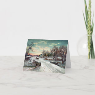 Tarjeta Festiva MAÑANA del NAVIDAD, c1885.