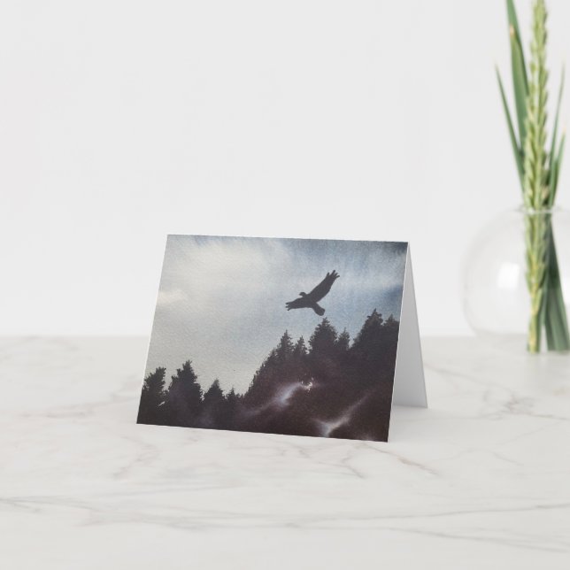 Tarjeta Festiva Mañana sabrosa en las montañas Notecard (Anverso)