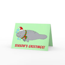 Manatee en los saludos de la temporada de Santa Ha