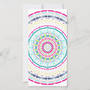 Tarjeta Festiva mandala colorida