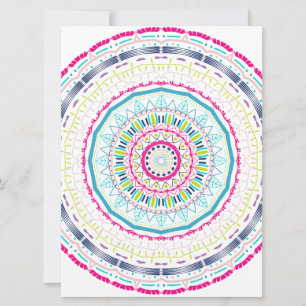 Tarjeta Festiva mandala colorido