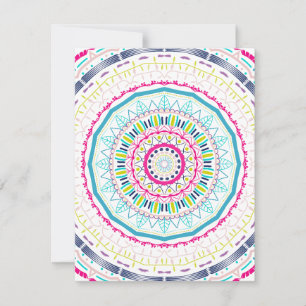 Tarjeta Festiva mandala colorido