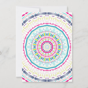 Tarjeta Festiva mandala colorido