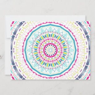 Tarjeta Festiva mandala colorido