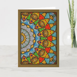 Tarjeta Festiva Mandala de agua digital