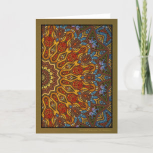 Tarjeta Festiva Mandala de fuego digital