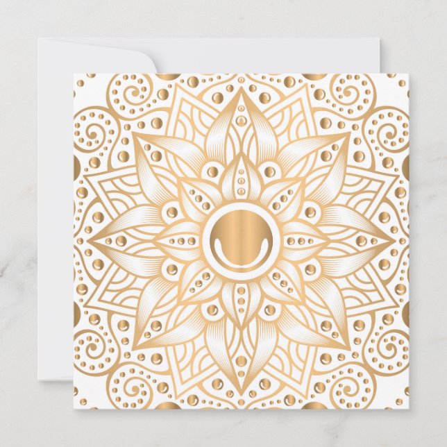 Tarjeta Festiva Mandala de lujo 11 (Anverso)
