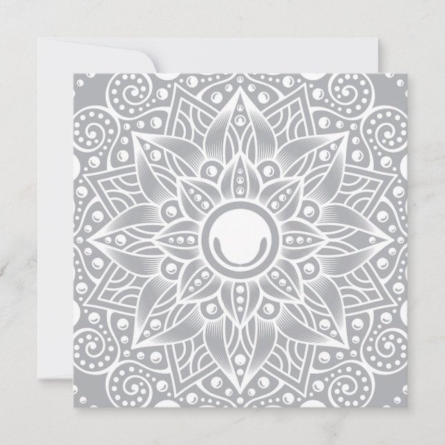 Tarjeta Festiva Mandala de lujo 14 (Anverso)