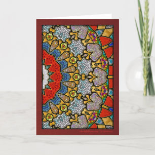 Tarjeta Festiva Mandala digital de diamantes