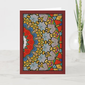 Tarjeta Festiva Mandala digital de diamantes