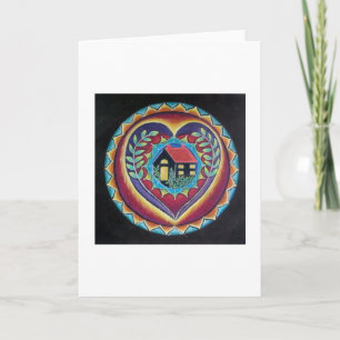 Tarjeta Festiva Mandala floreciente