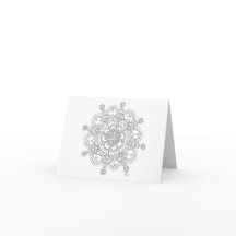 Mandala Notecard del copo de nieve de la primavera