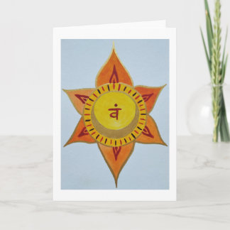 Tarjeta Festiva Mandala orange