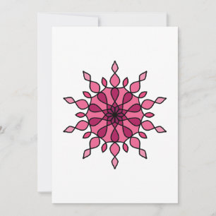 Tarjeta Festiva Mandalá Rosa