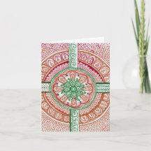 Mandala tradicional del indio del damasco de los