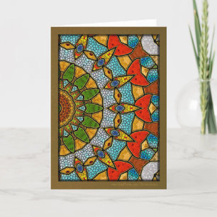Tarjeta Festiva Mandalas de peces digitales