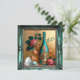 Tarjeta Festiva Manejo de Pascua de Lujo con marco vintage