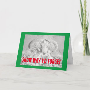 Tarjeta Festiva ¡Manera de la nieve que olvidaría desearle Felices
